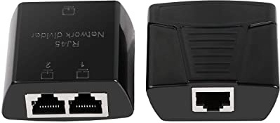 Répartiteur Ethernet 1 à 2 connecteurs RJ45 Adaptateur Femelle vers Femelle Réseau LAN Séparateur avec Protection Lighting 1 Paire - Ne Pas Utiliser Unique