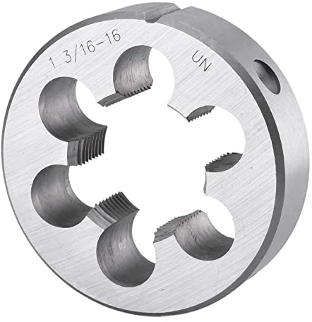 Burkit 1-3/40.6 cm-16 UN Gewindeschneider für Rechtshänder | 1-3/16-16 Runde Schneideisen aus legiertem Werkzeugstahl, verwendet zum Schneiden von Außengewinden.