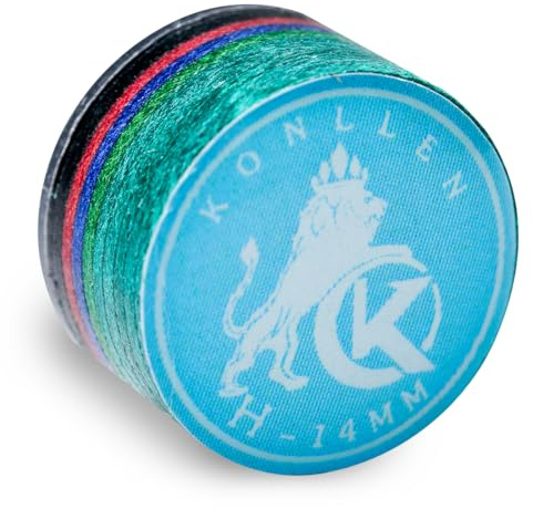 KONLLEN Billardspitzen, 9-lagig, Regenbogenfarben (Härtegrade SX/SS/S/M/MH/H) (Größe 11 mm/14 mm), inklusive Zubehör