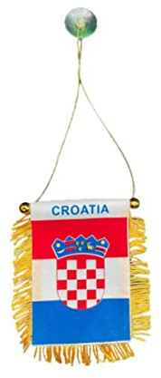 Kroatien Wimpel mit Saugnapf Flagge Auto Flagge Croatia