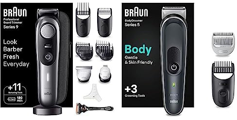 Braun Barttrimmer, Trimmer/Haarschneider Herren & Bodygroomer, Körperpflege- und Haarentfernung für Herren