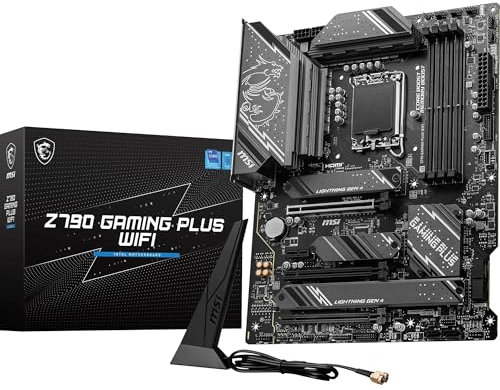 MSI Z790 GAMING PLUS WIFI Mainboard, ATX - Unterstützt Intel Core Prozessoren der 12., 13. und 14. Gen, LGA 1700 - DDR5 Memory Boost 7200+MHz/OC, 1 x PCIe 5.0 x16, 4 x M.2 Gen4, 2.5G LAN, Wi-Fi 6E