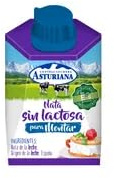 Productos Refrigerados - Nata Líquida Central Lechera Asturiana para Cocinar y Montar (200ml, 500ml, 1L) Tradicional, Sin Lactosa y Sin Gluten (6 CAJAS, Nata para Montar Sin Lactosa 200ml)