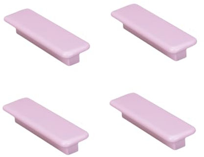 SANCHAKOU Holzgriffe Küchenschränke 4 Stück Buche Farbe Kinderzimmer Kindermöbel Kleiderschrank Schublade Rechteckig Lochabstand 64 Griff Lila