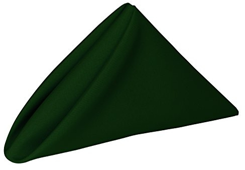 Ultimate Textile Cloth Napkins Bulk Set 17x17in Polyester Washable Square Dinner Napkins for Wedding Party Events Machine Washable Stain Resistant - Hunter, 17 X 17 (Set of 24)
