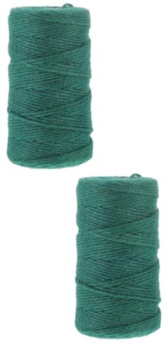 SEWACC 2 Rollen Geschenkverpackungsschnur Juteschnur Zur Schmuckherstellung Dekoratives Juteseil Bindfäden Für Bastelarbeiten Sackleinen Bindeseil Geschenkschnur Jutegarn Green Betäuben