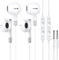 2 Pack Auriculares con Cable, 3,5 mm Jack Auriculares con Micrófono y Control de Volumen, HiFi Estéreo Cancelación Ruido in Ear Auriculares Compatibles con MP3/4 una Variedad de Dispositivos de 3,5 mm