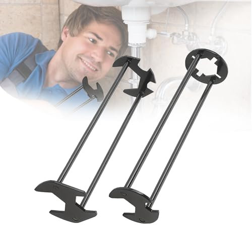 2Pcs Faucet and Sink Wrench Basin Wrench Pipe Wrench Plumbers Wrench 7 Sizes Universal Sink Wrench Set Sink Wrench Faucet tool for Undermount Bathrooms Toilets Kitchens and Sinks Basin Wrench