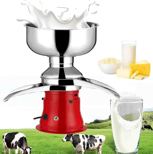 Separadores de nata eléctricos de acero inoxidable Separador de nata eléctrico de leche fresca de 13,2 gal/h Separador de nata de vaca de 30 W adecuado for granjas lecheras y hogares