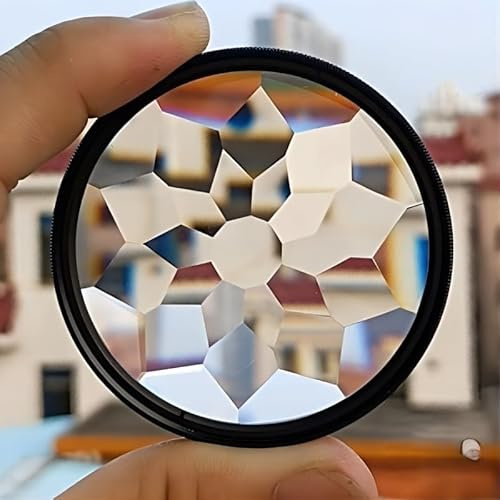 WANGF 49mm 52mm 55mm 58mm 67mm Kaleidoskop Kamera Filter Fotografie Zubehör Filter Prisma(Add 55mm Adapter)