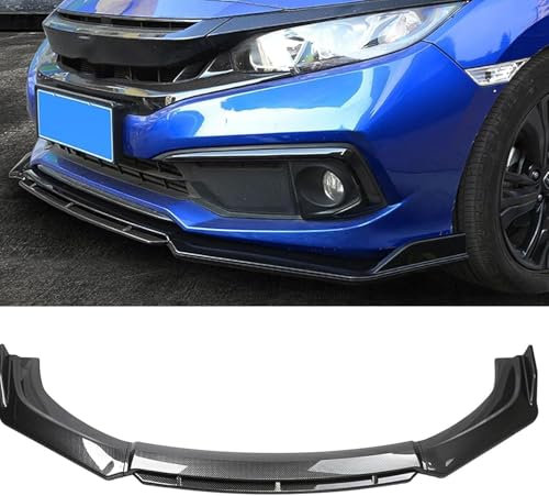 RGHDEHD Auto Frontlippe Frontspoiler für Ford Focus Sedan (2017 2018 2019 2020 2021 2022 2023 2024), Frontstoßstange Splitter Kit Auto Zubehör.,Carbon Look