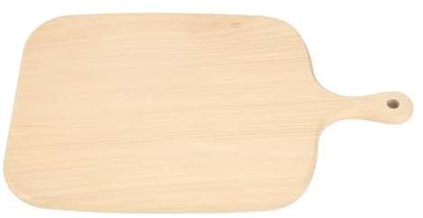 Pequeño tablero de quesos con agujero colgante, tabla de corte de madera de haya fuerte, simple y múltiple propósito para fiesta, cafetería, bar (Small 19.8x19.5cm / 7.8x7.7in)
