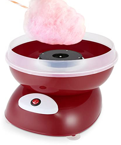 NVYAZJ Candy Floss Maker Retro Cotton Candy Machine, Fancy Fully Automatic Small Mini with Sugar Scoop Non-slip Rubber Feet, Suitable for Home-Use, DIY, Party, Gift, Birthday