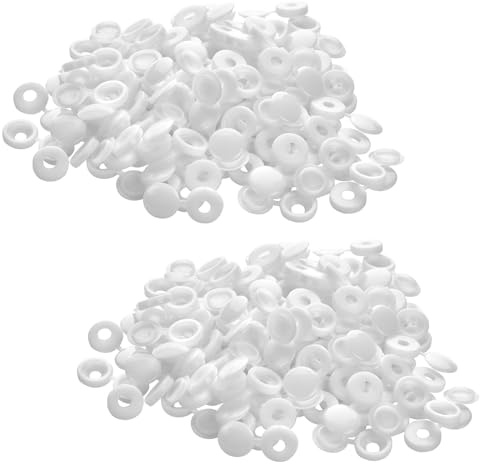SOTECH Pack of 200 Cover Caps Diameter 13.3 x 3.5 mm White for Chipboard Screws up to Diameter 8.5 mm Head Diameter – Screw Cover Ideal for Furniture, Shelves, Cladding, Fittings