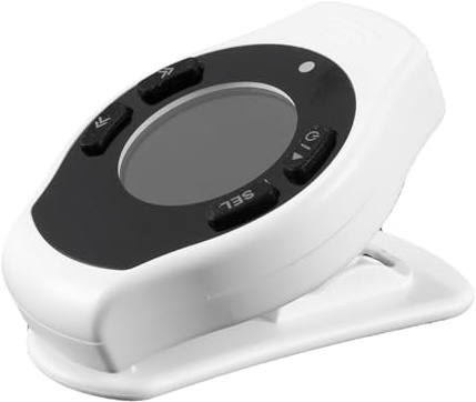 Gutol Digitales Metronom, wiederaufladbares elektronisches Mini-Metronom mit LCD-Anzeige und Sprachausgabe, für Klavier, Gitarre, Violine und Schlagzeug (weiß)
