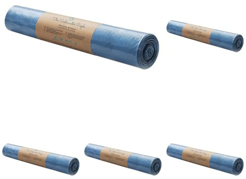 The Sustainable People Recycling Müllsäcke 60L - aus mind. 90% Post-Consumer-Abfällen (PE) - Blauer Engel zertifiziert - 20er Rolle - 25 μm Folienstärke - 680x730 mm, ideal im Haushalt und Betrieb
