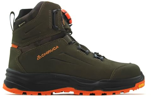 CHIRUCA - Botas de goretex,impermeable,boa,cierre con botón,suela de goma,de montaña,senderismo,campo para: Hombre color: KHAKI talla:39