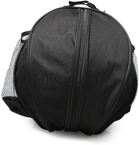 Aumotop Borsa a Tracolla da Basket per Calcio, Chiusura con Doppia Cerniera per Pallone da Calcio, Pallavolo, Mimetica Verde (Nera)