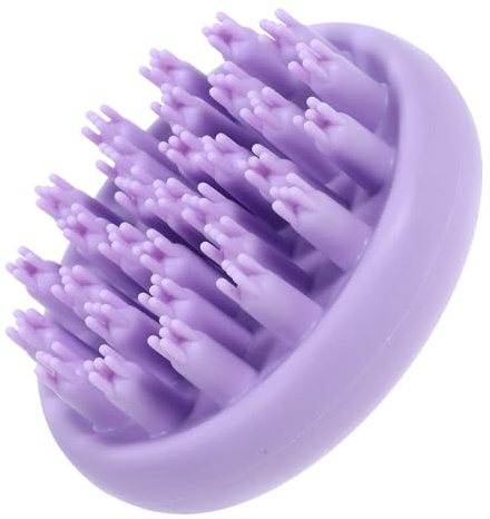 ifundom Masajeador Capilar Cuero Cabelludo, Cepillo de Champú de Silicona Morado Lavanda, Depurador para Lavar el Cabello y Masaje Relajante, Tamaño Mediano, Adecuado para Todo Tipo
