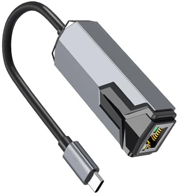 Obotsnoi Adaptador Ethernet de 2,5 Gbps tipo C/USB a RJ45 compatible con red Ethernet Gigabit Dongle Converter para PC aluminio tipo C/USB
