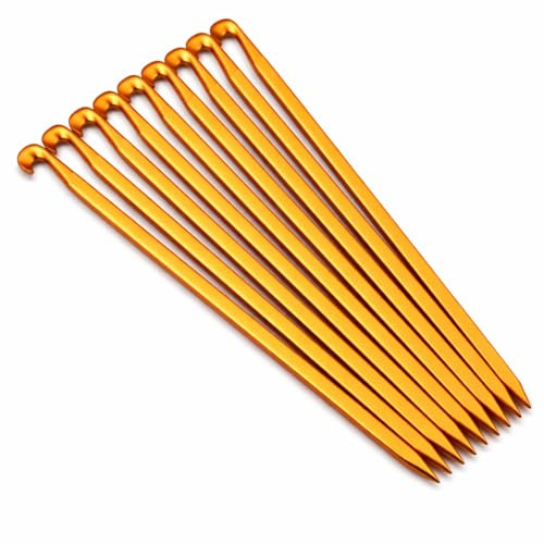 Zeltheringe 16cm Aluminiumlegierung ¨C 10 St¨¹ck Leichte Sandheringe f¨¹r Camping Outdoor Wandern Not¨¹berleben Zeltn?gel