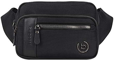 bugatti Nero Bauchtasche, Gürteltasche Damen und Herren, Reise, Alltag, Sport, Schwarz