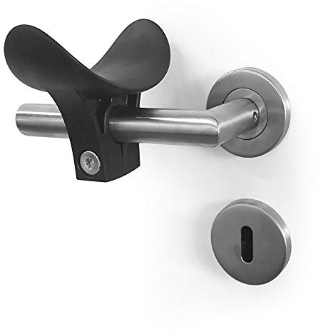 Quick Click WAGNER Hygienischer Türöffner zum Schutz vor Infektionen Türgriff handfrei antibakterieller Klinkenschutz für runde Klinken 18-20 mm