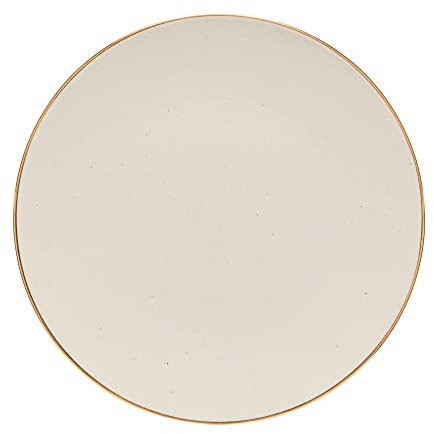 Costa Nova, Augusta colección, Vajilla elegante, gres, Plato presentación, fuente, natural-dorado, 34 cm