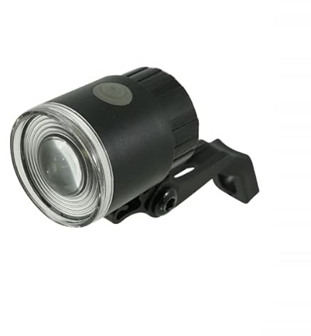 Round 1 weiße LED Frontscheinwerfer batteriebetrieben, Befestigung am Gepäckträger/Gabel oder Lenker durch Silikon-Gummiband inkl. Batterie2xCR2032