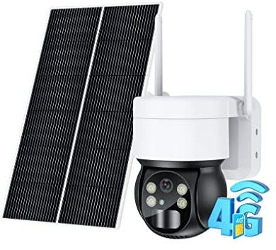 Ankway 4G LTE Überwachungskamera mit SIM Karte 2K HD 3MP Kabellos Solar PTZ Kamera Outdoor 355/90 Schwenkbar Farbnachtsicht PIR-Bewegungsmelder 2-Wege-Audio IP66