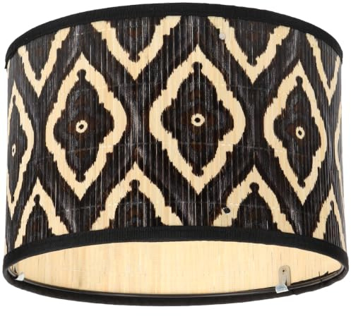 OSALADI Pantalla de lámpara de vintage de repuesto de tela pantallas para lámparas de mesa, pantalla colgante decorativa negra