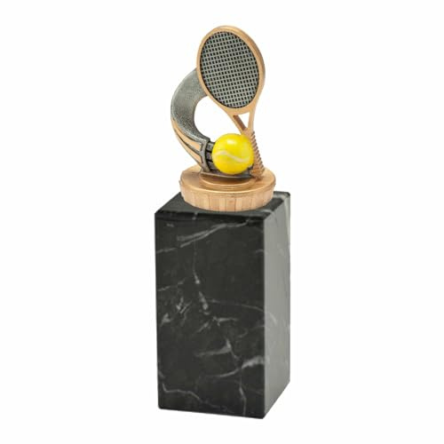 Generico Trofeo Tennis Personalizzabile | Coppa Sportiva da Tennis in Resina/Marmo – Perfetto per Tornei, Club, Premi, Personalizzazione Inclusa
