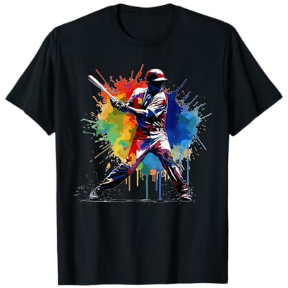 Baseball player Paint splash T-Shirt
