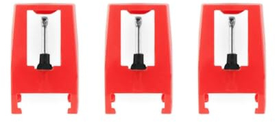 VICTROLA LC1 Ersatznadel – Kompatibel mit ausgewählten Modellen, offizielles 3er-Pack Ersatznadeln für Plattenspieler, spielt 33 1/3, 45, 78 U/min Schallplatten, einfache Installation