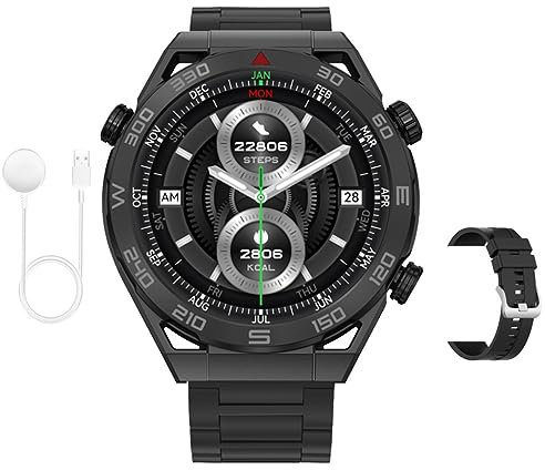 Kmccd ECG+PPG Bluetooth Talk Smart Watch Brújula GPS Chargeur sans fil Pulsera inteligente Montre de Sport (couleur : estilo 1)