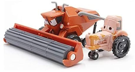 NOLLAM Gift Pixar Cars Frank and Tow Chewall 1:55 Échelle en alliage métallique Modèle mignon Jouet Cars Cadeau pour enfants (Couleur : lot de 2)