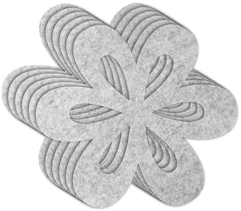 Flintronic 6pcs Salvamanteles de Tela no Tejidas, Protector de Olla, Sostenedor de Pote de Estera Antideslizante, Almohadillas Separadoras de Tela no Tejidas, para Aislamiento, Gris