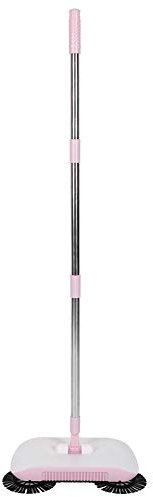 LUNWJJIP Balayeuse Automatique à poussée Manuelle balayeuse à Main Domestique balayeuse Balai Balai Pelle à poussière Outils de Nettoyage de Sol (Rose)(Pink)