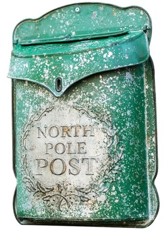 Cassetta delle lettere vintage in ferro da parete per consegna pacchi e decorazione