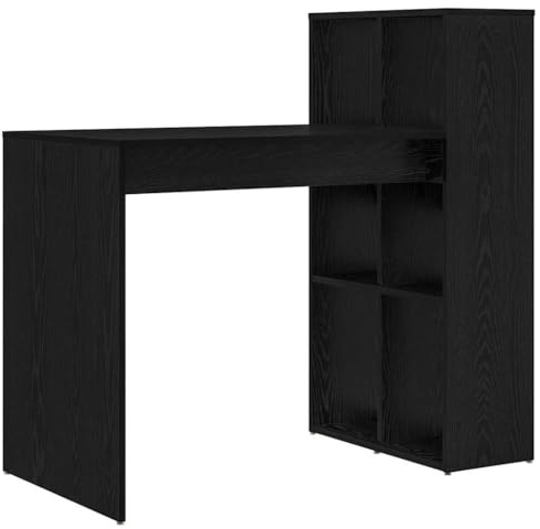 vidaXL Escritorio Roble Negro Madera de ingeniería 108 x 55 x 103.5 cm