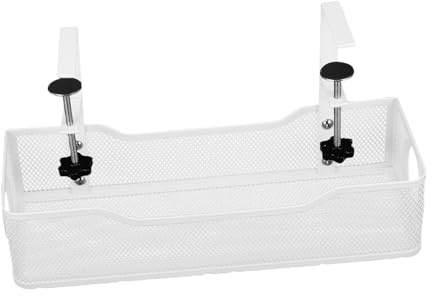 COOPHYA Under Desk Cable Management Rack Adjustable Under Table Cord Holder Cable Storage Shelf for Office Bedroom Living No Drill Easy Install Wire Organizer for Power Strips Chargers