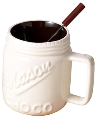 FytStycale Service à Fondue Au Chocolat avec Fourchettes, Chauffe-beurre, Caquelon Individuel, Caquelon à Fondue Au Fromage pour Dessert, Idéal pour La Cuisine, Blanc