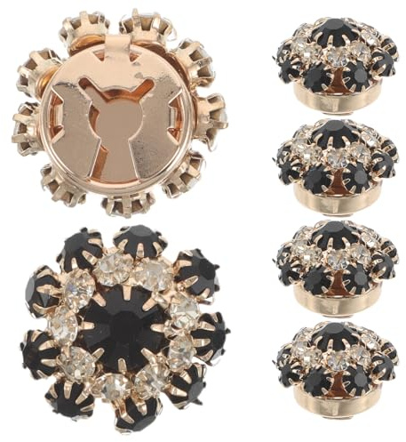 Artibetter 3 Pares de Cubiertas de Botones para Gemelos de Aleación Gemas de Imitación, Accesorios Decorativos para Camisa, Cambio Rápido y Elegancia en Eventos Formales