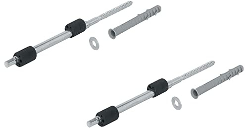 Gedotec Tablarträger verdeckt Fach-Bodenträger für die Wand-Montage - VEGA | Halter Stahl verzinkt | Regalhalter Holz für Tablardicke 19 mm | 2 Stück - Regal-Bodenträger mit Holzgewinde & Rahmendübel