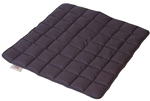 paw & pillow Hundematte für Auto, Indoor & Outdoor - Hundedecke Kratz und Kochfest bis 95° Grad, Größe M - Liegefläche 60x80 cm in Grau Made in Germany