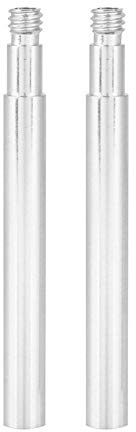 Keenso Bike Valve Extender, 2Pcs 60mm Fahrrad Presta Valve Extender Innenreifen Ventilverlängerung(Silber) Reiten