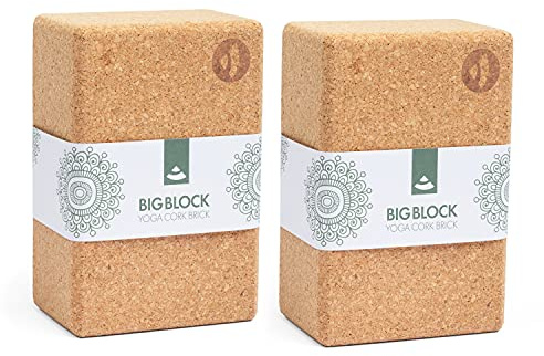 Bodhi Yoga Block Kork Brick | Einzeln & als Set | 100% Naturkork – Universal Yogaklotz | Umweltfreundlich & Nachhaltig | Tool für deine Asanas, Stretching & Regeneration