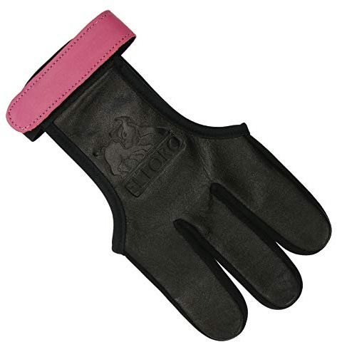 elToro Prisma I Schießhandschuh aus Leder, Fingerspitzen verstärkt | Komfortfunktion mit Stretch, Klettverschluss, für Links- und Rechtshandschützen, Größen S bis XL