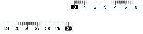 sourcing map 10 Pcs Adhesive Backed Tape Measure 30cm Left to Right Reading Measuring Tapes Stick on Workbench Ruler (Transparent)