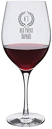 Amikado Verre à vin gravé fête des pères - Papa Numéro 1 (Verre)